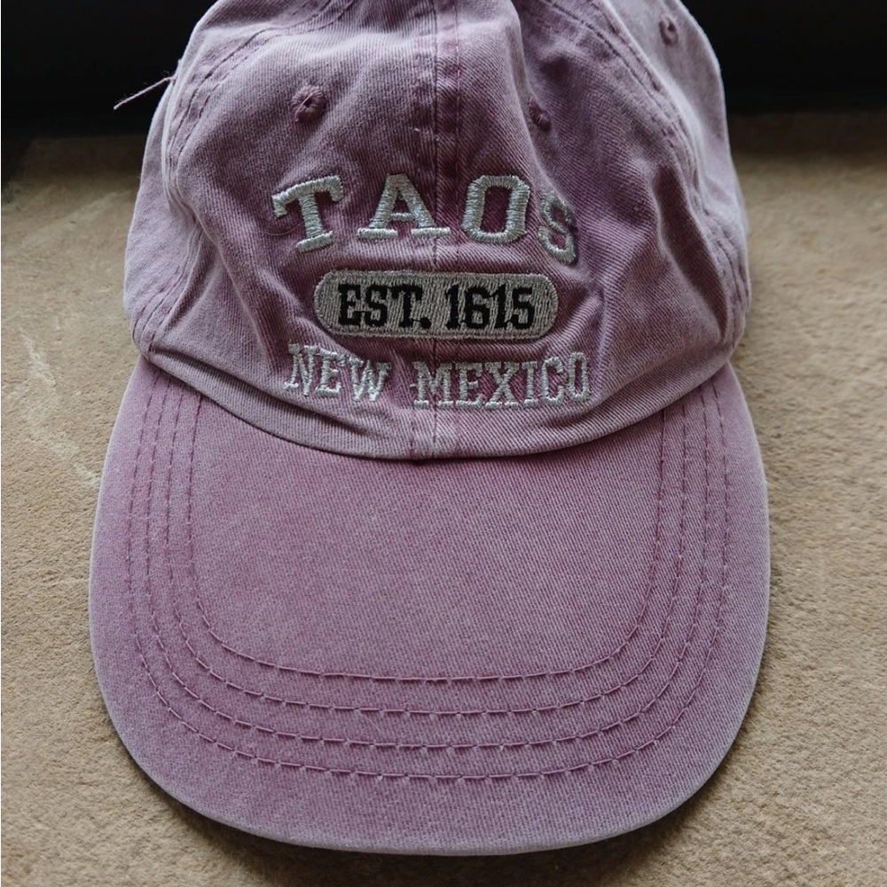 Taos New Mexico Baseball Hat Kids Size Pink Travel Tourist Vacation